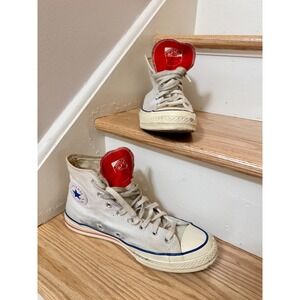 Converse Chuck 70 High Top Parchment Red Tongue Mens 10